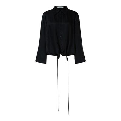 【精简衣橱】Marisfrolg玛丝菲尔夏款围裹式可调节系带衬衫