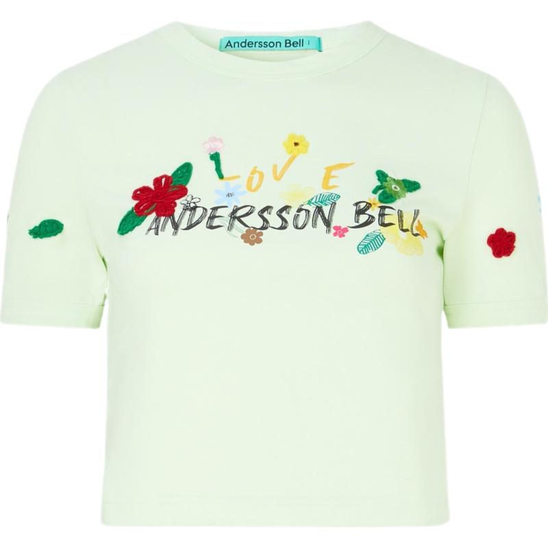 【前N秒杀】Andersson Bell 春夏女印花棉质混纺短款T恤