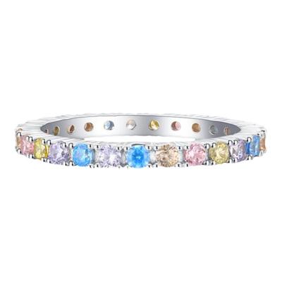 Modian925纯银镶嵌百搭戒指