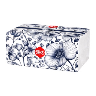 包邮漫花国风抽纸家用餐巾纸4层柔厚抽取式面巾纸卫生纸巾