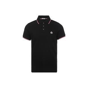 【自营】Moncler/盟可睐男士通勤休闲logo徽标棉质短袖polo衫T恤