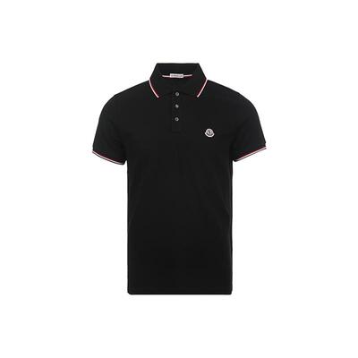 【自营】Moncler/盟可睐男士通勤休闲logo徽标棉质短袖polo衫T恤