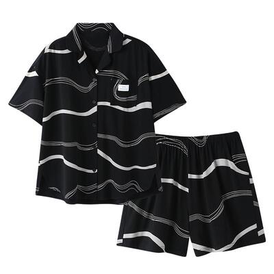 睡衣女士夏季纯棉短袖短裤家居服