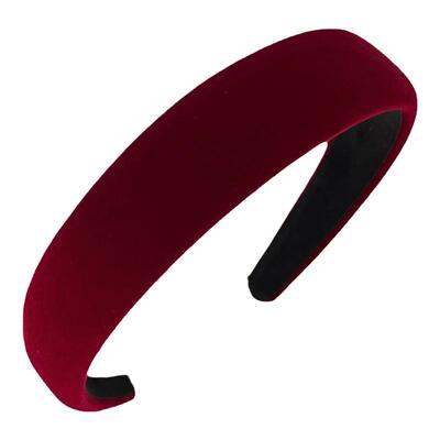 丝绒圣诞红质感高颅顶发箍