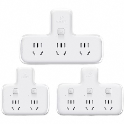 公牛一转二三多孔转换插座品字型