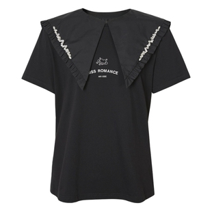 艾诺丝雅诗夏季新品时尚休闲印花短袖上衣通勤T恤20526168