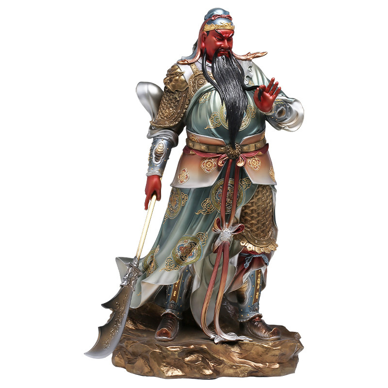 关公摆件关二爷神像纯铜武财神