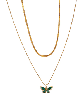 大英博物馆叠彩蝶韵系列项链蝴蝶项链新款饰品送女生朋友生日礼物