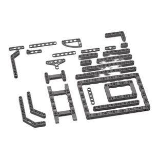适用乐高补配件小颗粒科技件孔梁臂散件中国积木系列机械玩具