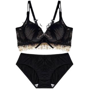 美背女士内衣内裤一套小胸聚拢性感蕾丝调整型2022新款文胸罩套装