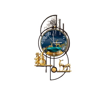 网红钟表挂钟客厅2026新款简约现代石英钟家用客厅大气静音时钟墙