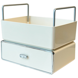 化妆品收纳盒桌面口红护肤品化妆盒梳妆台整理盒子透明抽屉置物架