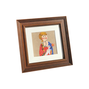 以琳实木简约北欧相框画框油画棒画水彩摆台挂墙画框相框棕色简约