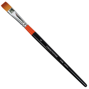 韩国华虹hwahong手绘图案画笔平头尼龙毛遮瑕化妆刷粉底刷6号948