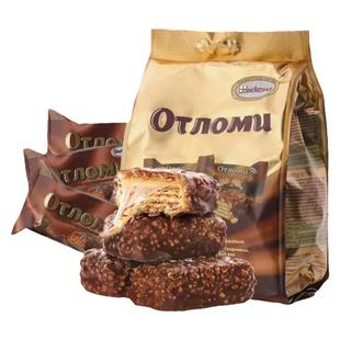 俄罗斯国家馆进口阿孔特奥特焦糖威化巧克力饼干糕点网红零食品