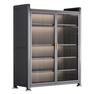 家用钢制收纳柜储物柜子卧室阳台客厅多层一体置物柜儿童简易衣柜