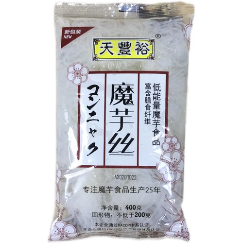 天丰裕魔芋丝结面低卡美食丝粉丝脂肪零热量速食主食代餐食品