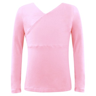 儿童舞蹈服中国舞芭裤套装女童紫色舞蹈练功服长袖艺术体操服上衣