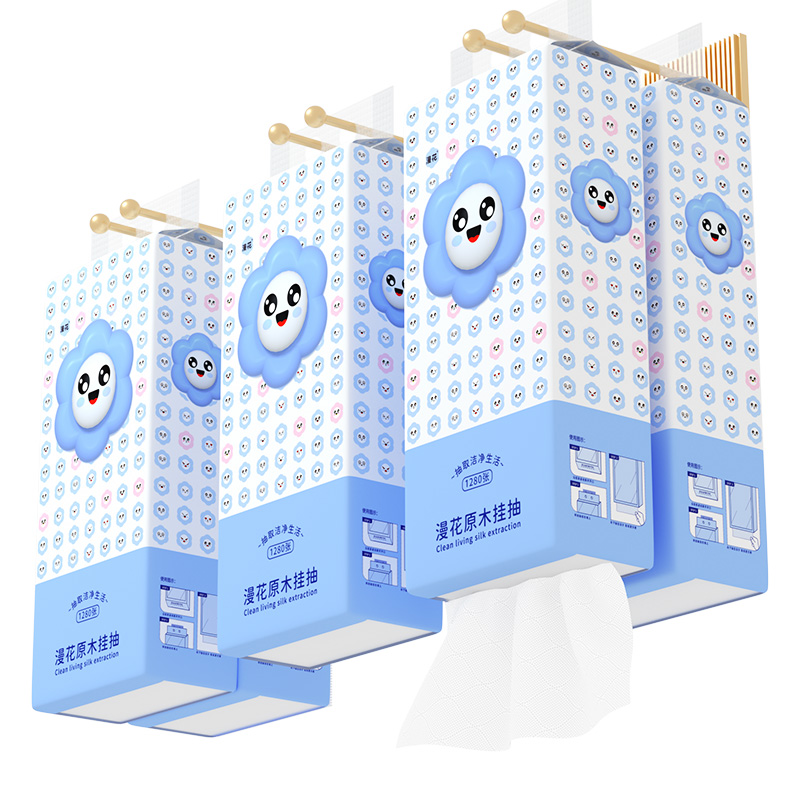 漫花悬挂式抽纸家用实惠装整箱卫生纸巾大包面巾餐巾纸抽厕纸擦手