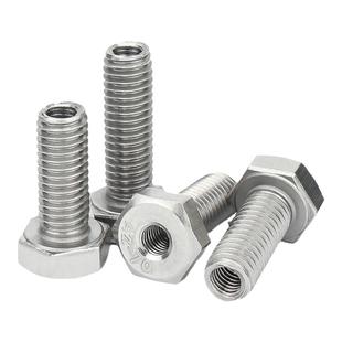 304不锈钢外六角内外牙转接头螺纹转换螺母空心M6M8M10M12M20