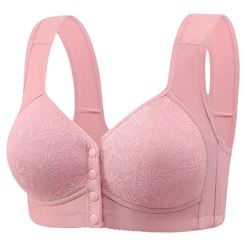 前扣无钢圈聚拢收副乳大码文胸