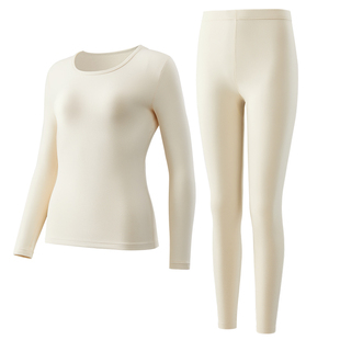 南极人无痕保暖内衣女士线衣线裤女款发热秋衣裤秋裤套装打底冬季