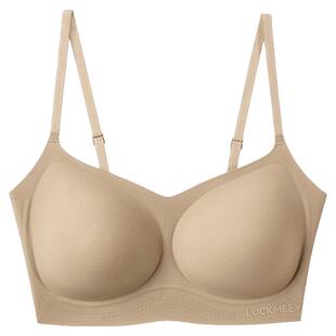 幸棉粉底液内衣女速干舒适肤色隐形无痕小胸聚拢运动美背文胸罩F