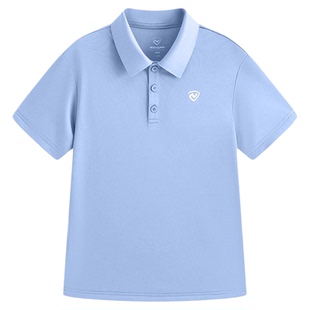 诺诗兰男童速干短袖polo衫儿童T恤翻领运动白上衣中大童夏季班服