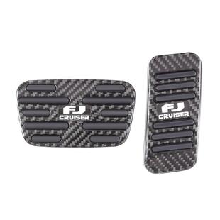 适用于丰田FJ酷路泽改装内饰油门踏板刹车防滑脚踏板真碳纤配件