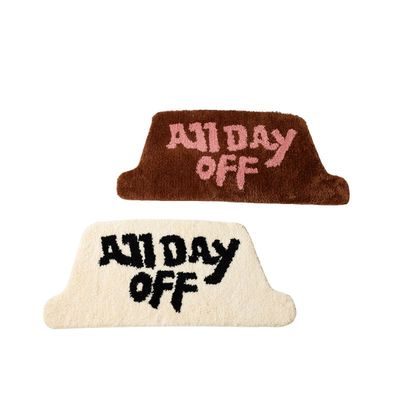 WENSHUO原创字母按钮簇绒小地毯