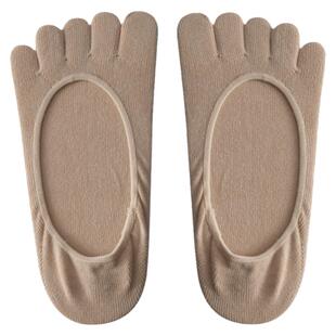 内田五指袜纯棉夏季超浅口隐形船袜五指袜薄款防掉跟硅胶棉质女式