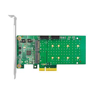 芯梦达PCIeX4转2口M.2固态双口SATA硬盘RAID1/0扩展服务器转接卡