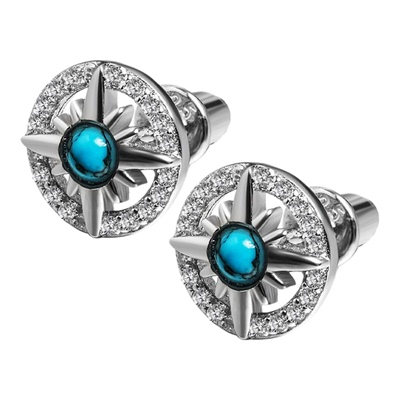 石岛十字星绿石小众轻奢耳钉