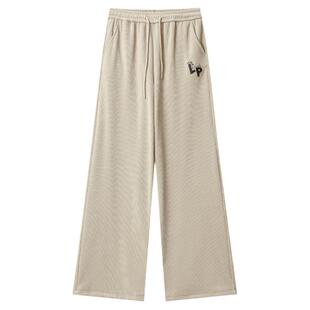 From Mars 停止向前 潮流刺绣纯色运动风宽松百搭男女休闲长裤子