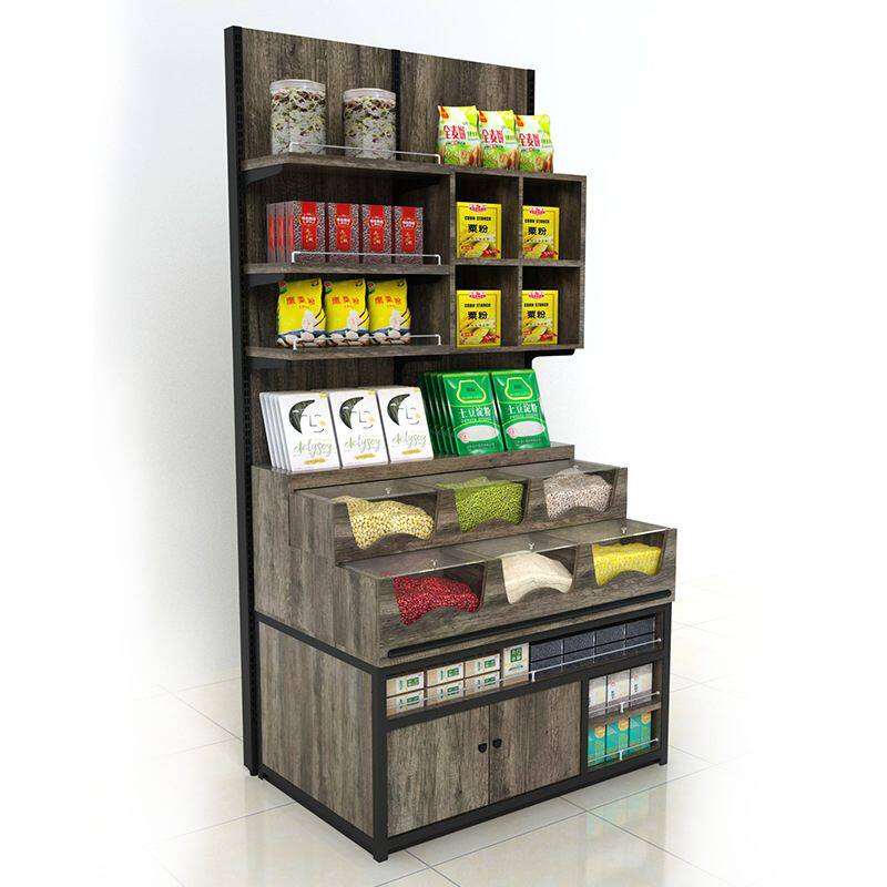 靠墙散称柜 超市靠墙高柜散称干货货架五谷杂粮柜零单面靠墙货架