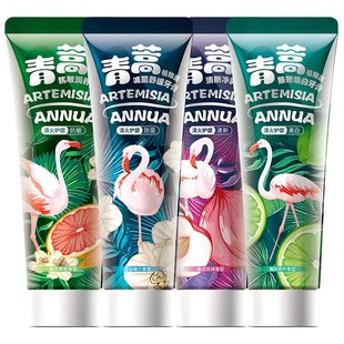 两面针青蒿无氟植萃护龈牙黄牙渍清新口气紫荆花香美白牙膏爆款