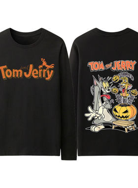 猫和老鼠联名长袖T恤男秋季Tom and Jerry汤姆杰瑞周边衣服体恤