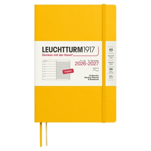 德国LEUCHTTURM1917灯塔2027年18个月周计划规划笔记本A5硬封软皮