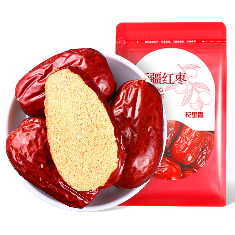 杞里香新疆大红枣500g新疆特产大枣子灰枣片干大颗零食煲汤旗舰店