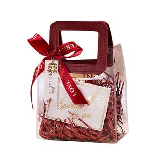 伴娘礼袋透明装喜糖袋子伴手礼手提袋空盒结婚礼盒盒子红色礼品袋