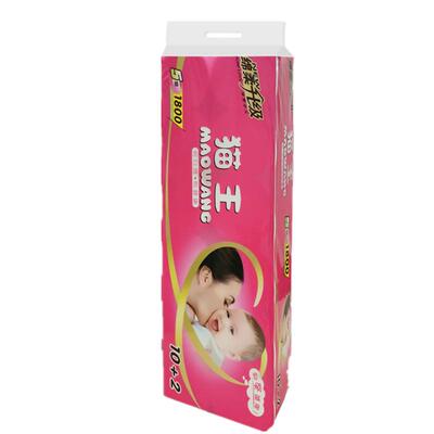 猫王卫生纸1800克卷纸妇婴用纸5层原生木浆纸12卷实心短款家庭装