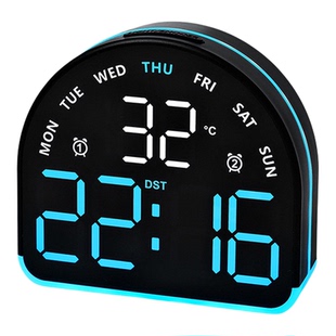 led电子数字时钟桌面显示摆台式多功能夜光智能闹钟静音起床神器