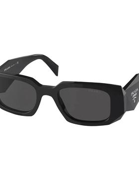 普拉达窄框女款防晒墨镜