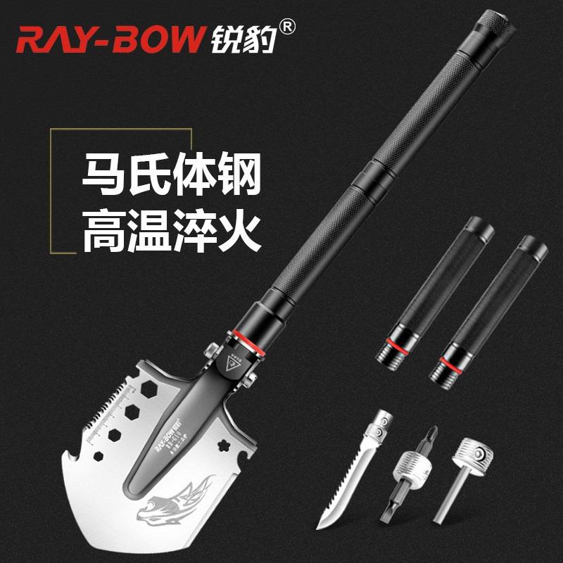 锐豹直销工兵铲多功能工具打火石折叠兵工铲锰钢铁锹户外用品