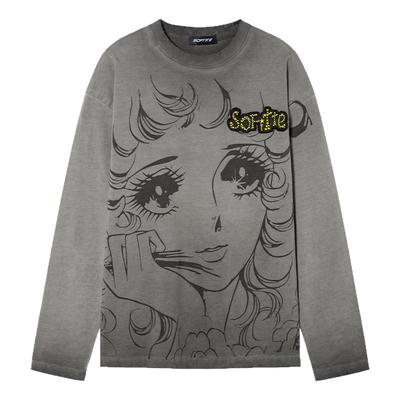 SOFITTE 25新款做旧喷墨美少女印花长袖T恤银泰百货 301355