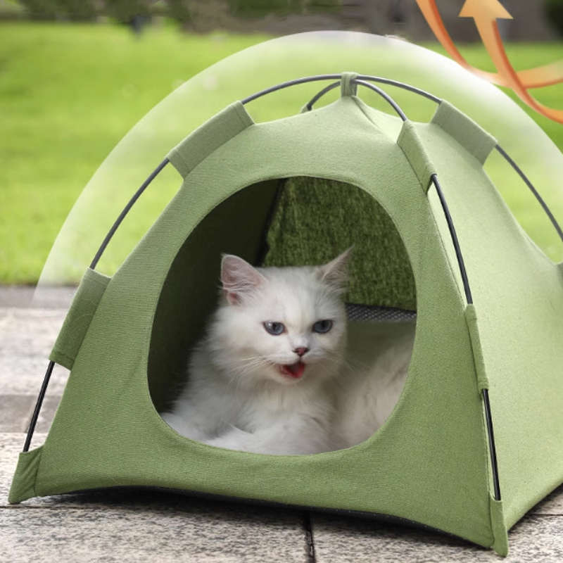 帐篷猫窝四季通用半封闭式可拆洗屋夏天凉窝狗窝小狗户外宠物用品