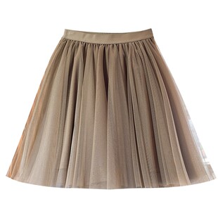 春季高级短款纱裙网纱短裙半身裙女秋冬2025新款a字黑色蓬蓬裙子