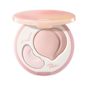 小奥汀双效亮泽立体高光盘桃子线条小狗膏粉哑光面部提亮凹陷正品