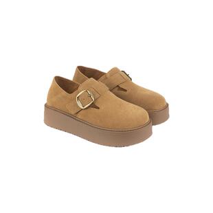 和诚行 春秋款全包厚底两穿一脚蹬女复古百搭博肯鞋0820298