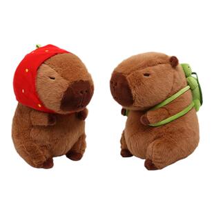 正版鼻涕熊卡皮巴拉公仔毛绒玩具吸鼻涕水豚鼠玩偶娃娃土拨鼠礼物